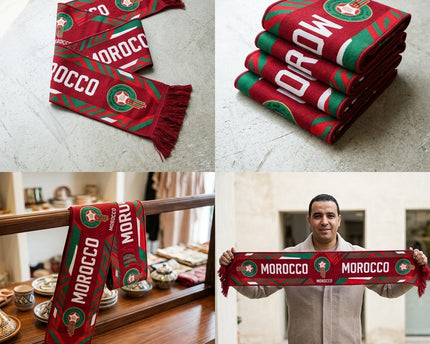 Morocco Scarf World Cup 2026 Authentic Team Colors Display