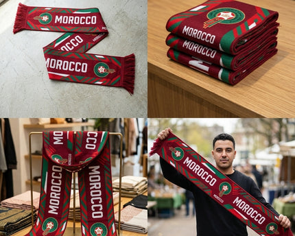 Morocco Scarf World Cup 2026 Authentic Team Colors Display