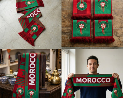 Morocco Scarf World Cup 2026 Modern Team Morocco Fan Apparel