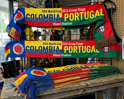 World Cup 2026 Colombia Vs Portugal Football Scarf Miami Stadium Edition