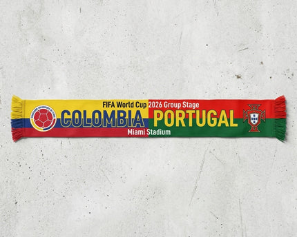 World Cup 2026 Colombia Vs Portugal Football Scarf Miami Stadium Edition