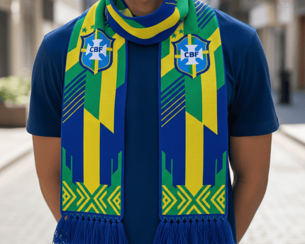 World Cup 2026 Brazil Scarf Classic Knitted Pattern