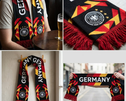 World Cup 2026 Germany Scarf Dual Sided Logos