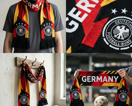 World Cup 2026 Germany Scarf Bold Diagonal Stripe