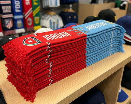 World Cup 2026 Jordan Vs Argentina Football Scarf Bold Typography Print