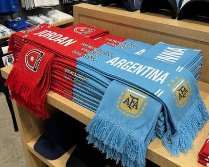 World Cup 2026 Jordan Vs Argentina Football Scarf Bold Typography Print