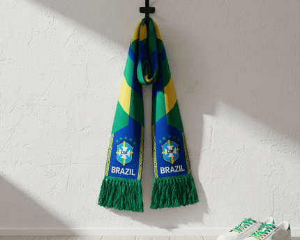 World Cup 2026 Brazil Scarf Double Crest Layout
