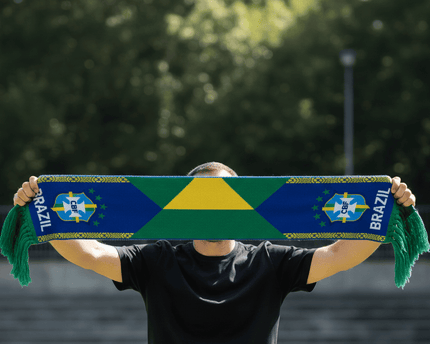 World Cup 2026 Brazil Scarf Double Crest Layout