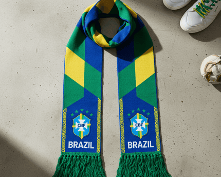 World Cup 2026 Brazil Scarf Double Crest Layout