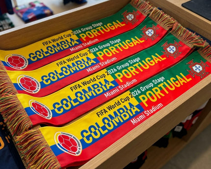 World Cup 2026 Colombia Vs Portugal Football Scarf Split Design Fringe