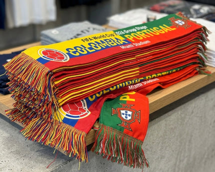 World Cup 2026 Colombia Vs Portugal Football Scarf Split Design Fringe