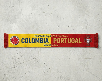 World Cup 2026 Colombia Vs Portugal Football Scarf Classic Match Day