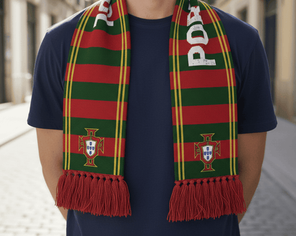 Portugal Scarf World Cup 2026 Intricate Red Green Geometric Design