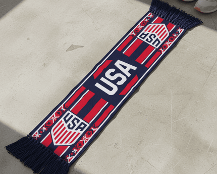 USA Scarf World Cup 2026 Vibrant Red White And Blue Patriotic Pattern
