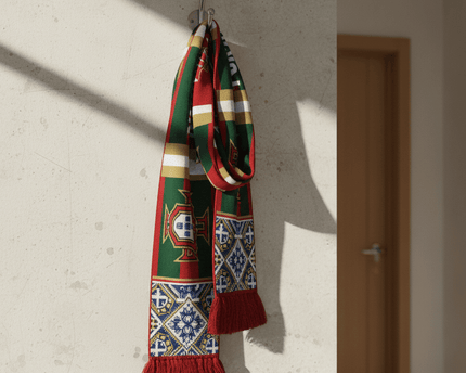 Portugal Scarf World Cup 2026 Dynamic Striped Graphic Layout