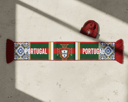 Portugal Scarf World Cup 2026 Dynamic Striped Graphic Layout