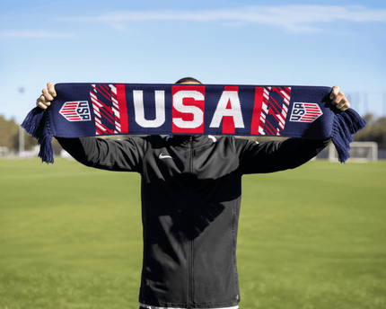 USA Scarf World Cup 2026 Geometric Star Spangled Athletic Graphic Design