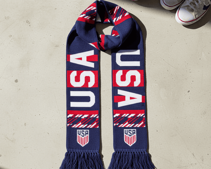 USA Scarf World Cup 2026 Geometric Star Spangled Athletic Graphic Design