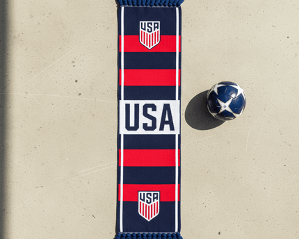 USA Scarf World Cup 2026 Double Sided Graphic With Shield Logo Accents