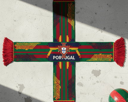 Portugal Scarf World Cup 2026 Showcasing National Team Crests