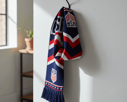 USA Scarf World Cup 2026 Premium Knit With Central USA Block Lettering