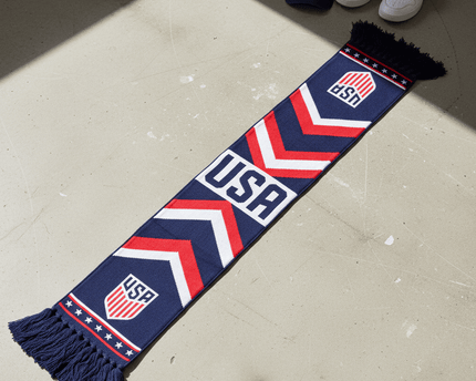 USA Scarf World Cup 2026 Premium Knit With Central USA Block Lettering