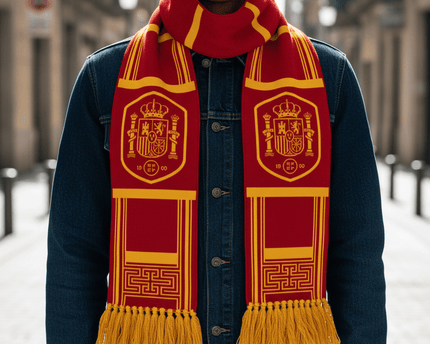 Spain Scarf World Cup 2026 Golden Royal Crest