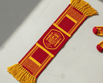 Spain Scarf World Cup 2026 Golden Royal Crest