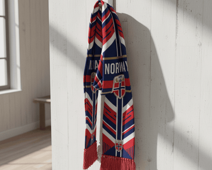 Norway Scarf World Cup 2026 Traditional Red Fringed Ends