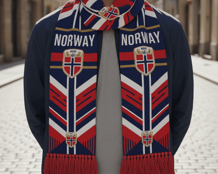 Norway Scarf World Cup 2026 Traditional Red Fringed Ends