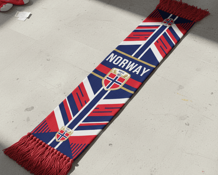 Norway Scarf World Cup 2026 Traditional Red Fringed Ends