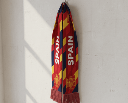 Spain Scarf World Cup 2026 Regal Shield And Tassel Detail