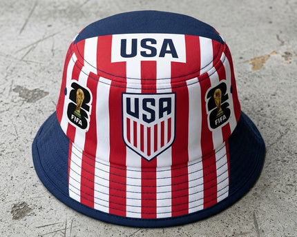 World Cup 2026 USA Bold Striped Sporty Bucket Hat