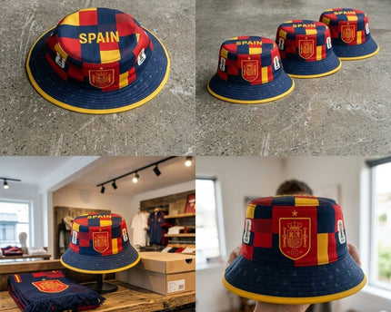 World Cup 2026 Spain Red Yellow Contrast Bucket Hat