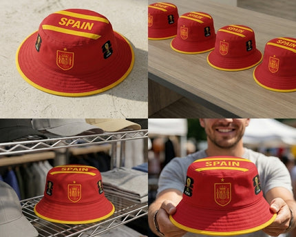World Cup 2026 Spain Soccer Team Gear Bucket Hat