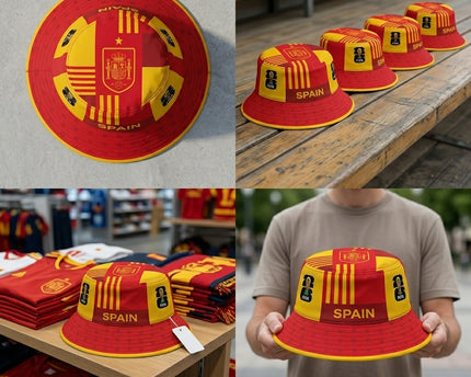 World Cup 2026 Spain Vibrant Red Headwear Bucket Hat