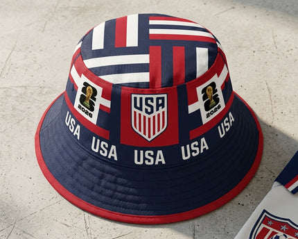 World Cup 2026 USA Modern Stripe Design Bucket Hat