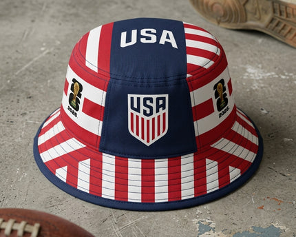 World Cup 2026 USA Classic Red White Blue Bucket Hat