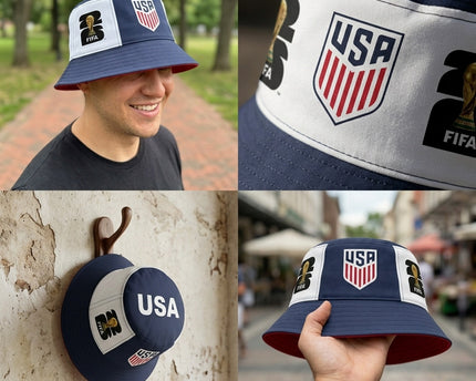 World Cup 2026 USA Soccer Logo Bucket Hat
