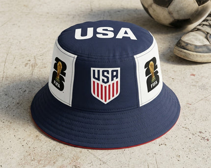 World Cup 2026 USA Soccer Logo Bucket Hat