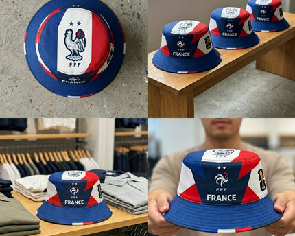 World Cup 2026 France Tri-Color Pattern Bucket Hat