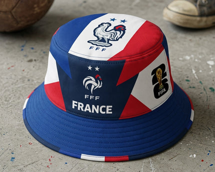 World Cup 2026 France Tri-Color Pattern Bucket Hat