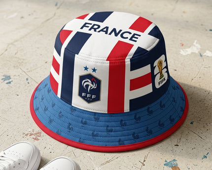 World Cup 2026 France Fired-Up Pattern Bucket Hat