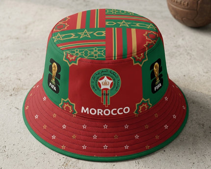 World Cup 2026 Morocco Geometric Brim Bucket Hat