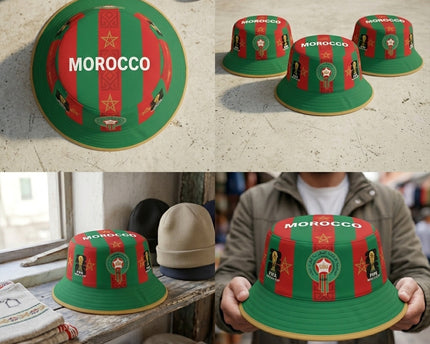 World Cup 2026 Morocco Bold Star Emblem Bucket Hat