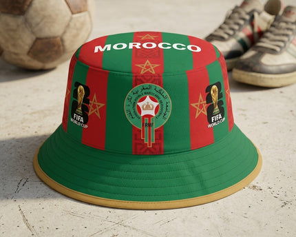 World Cup 2026 Morocco Bold Star Emblem Bucket Hat