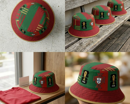 World Cup 2026 Portugal Sporty Patch Bucket Hat