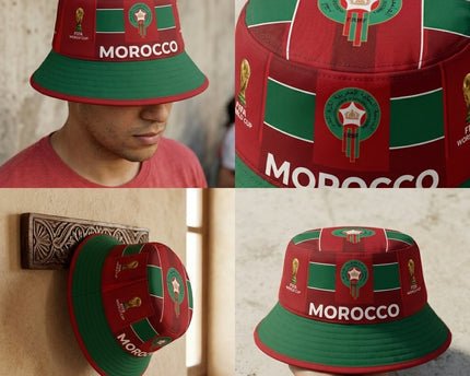 World Cup 2026 Morocco Mosaic Pattern Bucket Hat