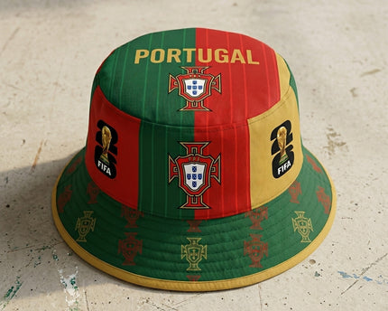 World Cup 2026 Portugal Bold Yellow Trim Bucket Hat