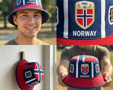 World Cup 2026 Norway Red White Blue Bucket Hat